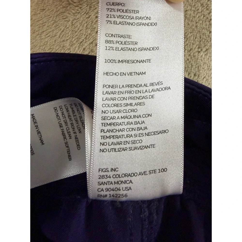FIGS Scrub cargo Pants Mens size 5XL‎ Tall Violet medical Technical Collection